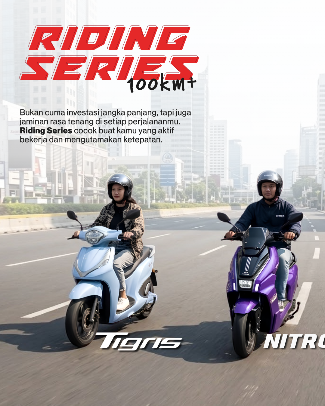 DIBAO Riding Series — motor listrik 100km+ untuk perjalanan harian